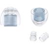 SpinFit NEO per IEM - SS - Cuscinetti brevettati per sostituzione, vestibilità sicura e comfort, riducono reazioni allergiche, set per ugelli normali e sottili (1 paio)