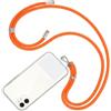 Captor Cordino Smartphone Universale, Tracolla in Nylon Intrecciato per Cover Telefono, Patch Inseribile tra Custodia e Cellulare, Laccio da Collo Donna Uomo (Arancione)