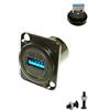 SHANFEILU Adattatore USB 3.0 tipo D per montaggio a pannello maschio a femmina connettore dritto attraverso presa a pannello per trasferimento dati estensione USB 5Gbps nero