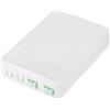 DIGITUS Alloggiamento FTTH - 2x accoppiatore duplex LC/APC - fibra ottica monomodale - cassetta di giunzione in fibra ottica integrata - classe di protezione IP45 - montaggio a parete - bianco