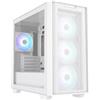 ASUS A21 PLUS TG ARGB WHITE, Case Micro-ATX, Supporta Schede Madri con Connettori Nascosti, Radiatori da 360 mm e Schede Grafiche da 380 mm, 4 Ventole ARGB Preinstallate, Bianco