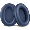 SOULWIT Cuscinetti Auricolari Ricambio per Sony WH-CH710N(WHCH710N)/WH-CH720N(WHCH720N) Cuffie Senza Fili, Padiglioni con Morbida Pelle Proteica e Schiuma Memory Ad Alta Densità - Blu Navy