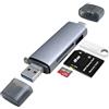 LAIVIYA Lettore di Schede SD,Lettore di Schede SD USB-C 6 in 1 Doppio Slot Adattatore OTG per Memoria Plug&Play Compatibile Apple Windows Alimentazione Tramite USB Supporta CF/SD/SDHC/SCXC/MMC/MMC Micro ecc.