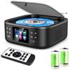 CCHKFEI Lettore CD Portatile, Lettore CD Boombox con Bluetooth, Telecomando, Schermo Led, Doppio Altoparlante Stereo Integrato, Supporto Porta Cuffie USB/AUX per La Casa