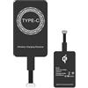 COMFOLIVING Wireless - Adattatore per caricabatterie wireless USB Tipo C | Ricevitore di ricarica wireless di tipo C | Ricevitore di ricarica slim di tipo C | Ricevitore per caricabatterie wireless | Patch di