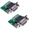 Oiyagai 2 Pezzi Adattatore DB9-M3 Femmina 9 Pin con Dado, Modulo di Connessione RS232 Serial a Terminale RXD TXD GND, Senza Necessità di Saldatura