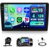 Hikity 4+128G Autoradio Android per Citroen Berlingo B9 2008-2017,Peugeot Partner 2008-2019 Wireless Carplay 9''Incell Schermo per Auto Android Auto WiFi Touchscreen Bluetooth5.0 GPS Retrocamera