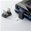 Annadue Adattatore USB C a Forma di U, Adattatore USB C da 180 Gradi Adattatore Maschio-maschio, Adattatore Tipo C 480Mbps, Supporto Ricarica Rapida PD 65W