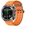 JINSHANGZI DT Watch Ultra 47mm Smart Watch 4GB Rom Video Player IP68 Waterproof Sport Smartwatch Wireless Charger NFC for Men Women (Orange)