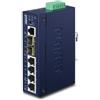 Planet IP30 Industrial L2+/L4 4-Port 10/100/1000T + 2-P 100/1000X, IGS-5225-4T2S (10/100/1000T + 2-P 100/1000X SFP Full Managed Switch (-40 to 75 C, Dual redundant Power Input on 12~48VDC)