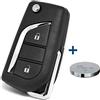 mt key Lanciare di chiave chiave telecomando chiave auto + Batterie per Toyota/CITROEN/PEUGEOT