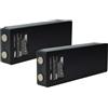 vhbw 2x batteria compatibile con Scanreco BS590, 960, 16131, 790, 592, 590 Radiocomando Industriale, Telecomando (1500mAh, 7,2V, NiMH) - Nero