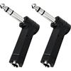 SEASJHBAY 2 adattatori jack stereo da 6,35 mm TS maschio a 6,35 mm TS femmina, adattatore da 1/4 pollici stereo a doppia femmina, compatibile con chitarra, amplificatore, altoparlante, apparecchiature audio.