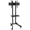 Techly 102628 Supporto Mobile da Pavimento per TV LED/LCD 32-70 con Mensola Nero