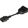 LINK LK10058 - Cavo Adattatore per gruppi di continuità LK10058 (20 cm, nero) - Da presa IEC320-C14 maschio a presa tripolare italiana femmina 10A/16A - Conduttore H05VV-F 0,75 mm²