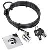 Hamlet XNBTLOCK20K Cavo di sicurezza in acciaio con chiave e piastra adesiva 3M per Tablet PC, Monitor e MacBook