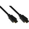 LINK LKCHD2005E - Cavo HDMI 2.0 (0,5 m, Nero) - Doppia schermatura contro EMI e RFI - Contatti dorati e supporto 4K 60Hz, HDR statico, ARC, Ethernet, CEC, 3D