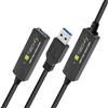 Techly 368017 Cavo Prolunga Attivo USB3.2 SuperSpeed+ Estensore di Segnale 20m Nero Nero