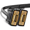UGREEN Cavo VGA, Full HD 1080P VGA Cable Cavo VGA Maschio a Maschio Connettori Placcati in Oro 24K per Computer, Monitor, Proiettore, HDTV, Splitter Video e Switch KVM, ecc.(2M)