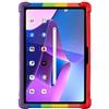 QYiiD Custodia per Lenovo Tab K10 TB-X6C6L TB-X6C6F TB-X6C6X / Lenovo M10 Plus FHD TB-X606F TB-X606X, Custodia in Silicone Leggero e Morbido per Bambini, Antiturto e Pieghevole con Supporto, Rainbow