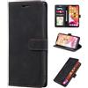 TiHen Compatible con Samsung Galaxy A40 Custodia Portafoglio [Blocco Rfid] In Pelle Con Funzione Di Supporto Antiurto e Slot Per Carte Flip Magnetica Cover Case-Nero