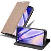 Cadorabo Custodia Libro per WIKO VIEW in BRUNO CAFÉ - con Vani di Carte, Funzione Stand e Chiusura Magnetica - Portafoglio Cover Case Wallet Book Etui Protezione
