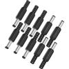 M METERXITY 10-Pack Connettori DC Maschio, 5.5x2.1mm Nucleo in Puro Rame Spinotto A Barilotto per Laptop/Telecamere di Sicurezza CCTV/Illuminazione Alimentatore Connettore Adattatore DC