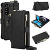 Generic Custodia a portafoglio per Samsung Galaxy S23 Plus, blocco RFID, tasca con cerniera, porta carte, in pelle PU, custodia protettiva a libro con corda/polso/anello, custodia per telefono da uomo e donna