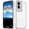 PanXCase Cover Trasparente per Honor 90 Lite - Custodia Clear con Lens Protector Ultra Sottile Morbida Antiurto con Protezione Fotocamera (Bianco)