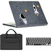 HLAAJJX Custodia per MacBook Neo 13 Case 2026 A3404 con A18 Pro Chip & 13 Liquid Retina Display,Custodia Dura Protettiva Sottile in Plastica & Borsa & Tastiera Cover,Astronauta e Razzo