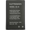 Generico Batteria per cellulare Panasonic KX-TU400, compatibile la versione KX-TU400EXC KX-TU400EXG KX-TU400EXR, capacità e prestazioni pari all'originale. BL-4C Nera Nuova, Codice 433450ART - 1ICP5/34/50