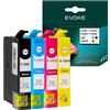 EVOKE T1301 - T1304 Kit inchiostro compatibile con Epson BX320FW BX525WD BX535WD BX625FWD BX630FW BX635FWD (CMYK) 5270 pagine 86 ml