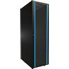 EXTRALINK Armadio di rete da 19 pullici 42 U 600x1000 pannelli laterali rimovibili autoassemblati Armadio rack 19 pollici per UPS Switch vetro temperato nero Armadio rack per server
