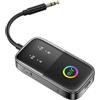 ATDJiNGDONG Bluetooth Adattatore Trasmettitore/Ricevitore, Ricevitore Trasmettitore 2-in-1 Bluetooth Adattatore Supporta 2 auricolare, 3.5mm AUX Jack Trasmettitori per TV, Telefono, Car Audio, Tablet，Palestre