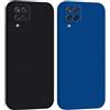 Mixroom - Cover Custodia Case per Samsung Galaxy A22 4G / M22 / M32 Protezione Fotocamera in Silicone TPU Morbido Opaco Bordi Piatti Colore Blu