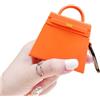 BONTOUJOUR Custodia per AirPods 4, mini borsetta creativa e alla moda per ragazze, elegante e morbido silicone TPU, protezione per auricolari e ricarica per AirPods 4 + gancio, arancione