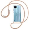 SIMao Cover Collana per Cellulare Compatibile con Realme C21Y/ Realme C25Y, Custodia Trasparente Silicone con Cordino Necklace Case Antiurto Cover Custodia da Collo Custodia con Cordino,Arcobaleno