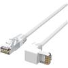 YSJJZRL Cavo Ethernet RJ45 Cat6 Bianco Su/Giù/Sinistra/Destra Cavo Internet RJ45 Cat 6 a 90 Gradi (1,5 m,Su)