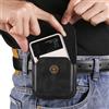 MUDASANQI Fondina da cintura in pelle compatibile con Galaxy Z Flip 7/6/5/4, chiusura magnetica, supporto da cintura compatibile con Motorola Moto 60 ultra/50Ultra/40Ultra/MagicVFlip (nero)