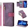 HAONANDE Flip Cover Per OPPO Find X3 Neo/Reno 5 Pro+Plus 5G, Custodia Pelle PU a Libro Portafoglio con 6 slot per carte, Supporto Stand, Magnetica, Protezione RFID, Case Wallet Antiurto Viola