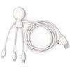 Xoopar - Mr Bio 1 m di lunghezza - Cavo di ricarica universale 4 in 1 a forma di polipo progettato con materiali ecologici Micro USB, USB, Lightning, spina USB universale