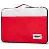 Kinmac Custodia protettiva impermeabile a 360° con maniglia per Surface Pro, MacBook Pro da 13, MacBook 12, MacBook Air Retina da 13, iPad Pro da 12,9 e 12-13,3 (rosso-bianco)