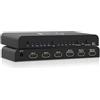 Techly 365665 Switch HDMI 2.0 4x1 4K@60Hz con Splitter Audio eARC/Arc per Soundbar Nero