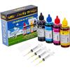 Lucky Bridge Kit di ricarica LKB 4x100 ml per HP 950 951 60 61 952 902 901 61 60 62 63 21 22 920 940 934 564 932 933 711 970 971 92 94 95 96 97 Cartuccia o CIS CISS (400 ml) -UK