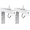 WALI Supporto universale per proiettore a soffitto, staffe a L per il montaggio a parete, prolunga regolabile da 6 pollici con kit di gancio, fino a 66 libbre (PSM001-W), bianco 12