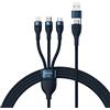 Baseus Flash II 3in1 100W 120 cm Cavo di ricarica Blu