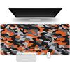 Hixingo 3D Tappetino Mouse, Tappetino Mouse XXL/XL/L, Stampa Mimetica a Contrasto Tappetino Mouse Gaming con Base in Antiscivolo e Bordi Cuciti, Mouse Pad per Casa Ufficio (900x400x3mm,Arancione)