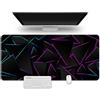 Treer Serie Geometria Artistica Tappetino Mouse, Tappetino Mouse XXL/XL/L, Tappetino Mouse Gaming con Base Gomma Antiscivolo e Bordi Cuciti, Mouse Pad per Ufficio e Casa (Blu Viola,700x300mm)