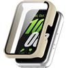 NUHFUFA Custodia per Samsung Galaxy Fit 3, custodia protettiva lucida con pellicola protettiva (bianco avorio)