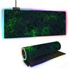FANSU Tappetino Mouse RGB XXL, 14 Modalità Luce LED Tappetino Mouse in Gomma Antiscivolo, Mousepad Grande per PC, Laptop e Giochi Competitivi (Verde 2,800x400x4mm)